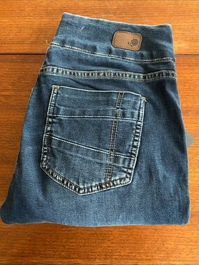 Rubberband Dark Wash Denim Jeans with Back Pocket Detail